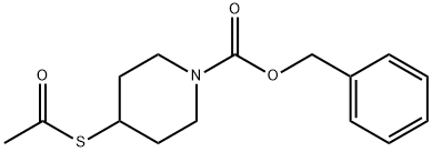 4-(アセチルチオ)ピペリジン-1-カルボン酸ベンジル 化学構造式