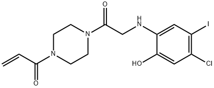 1-(4-(2-((4-chloro-2-hydroxy-5-iodophenyl)aMino)acetyl)piperazin-1-yl)prop-2-en-1-one Struktur