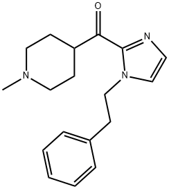 (1-Methyl-4-piperidinyl)[1-(2-phenylethyl)-1H-imidazol-2-yl]methanone Struktur