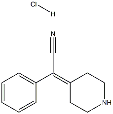 2-phenyl-2-(piperidin-4-ylidene)acetonitrile hydrochloride Structure