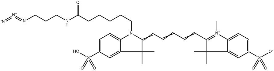 磺化Cy5-叠氮, 1481447-40-8, 结构式