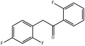 2-(2,4-ジフルオロフェニル)-1-(2-フルオロフェニル)エタノン 化学構造式
