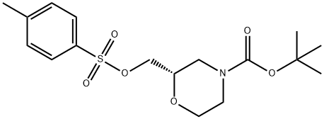 (S)-叔丁基-2-(对甲苯磺酰氧甲基)吗啉-4-甲酸乙酯 结构式