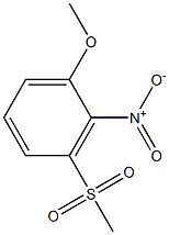 1-Methoxy-3-(Methylsulfonyl)-2-nitrobenzene 化学構造式
