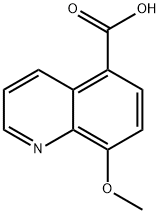 8-Methoxyquinoline-4-carboxylic acid 化学構造式