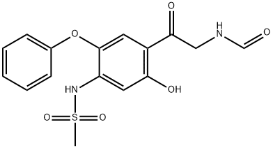 N-[5-羟基-4-(2-甲酰氨基)乙酰基-2-苯氧基]苯基甲磺酰胺, 149457-03-4, 结构式