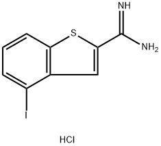 4-iodo-1-benzothiophene-2-carboxiMidaMide hydrochloride Struktur