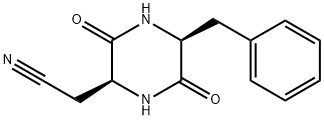 (2S-cis)-3,6-Dioxo-5-(phenylMethyl)-2-piperazineacetonitrile, 149796-08-7, 结构式