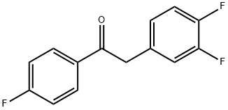 2-(3,4-Difluorophenyl)-1-(4-fluorophenyl)ethanone Structure
