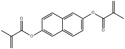 2-Methyl-acrylic acid 6-(2-Methyl-acryloyloxy)-naphthalen-2-yl ester Struktur