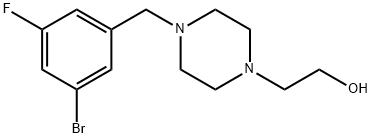 2-(4-(3-broMo-5-fluorobenzyl)piperazin-1-yl)ethanol Structure