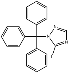 5-iodo-1-(triphenylMethyl)-1H-1,2,4-Triazole Struktur