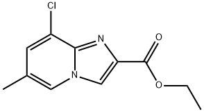 8-クロロ-6-メチル-イミダゾ[1,2-A]ピリジン-2-カルボン酸エチルエステル 化学構造式