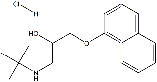 1-(叔丁基氨基)-3-(1-萘基氧基)-2-丙醇盐酸盐,15230-34-9,结构式