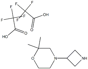 4-(Azetidin-3-yl)-2,2-diMethylMorpholine ditrifluoroacetate 结构式