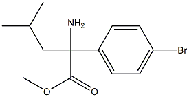 2-氨基-2-(4-溴苯基)-4-甲基戊酸甲酯 结构式