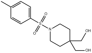 [4-HydroxyMethyl-1-(toluene-4-sulfonyl)-piperidin-4-yl]-Methanol Struktur