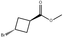 TRANS-3-ブロモシクロブタン-1-カルボン酸メチル 化学構造式