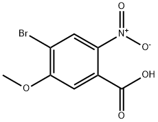 4-BroMo-5-Methoxy-2-nitro-benzoic acid 化学構造式