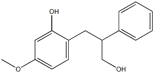 2-(3-Hydroxy-2-phenylpropyl)-5-Methoxyphenol Structure