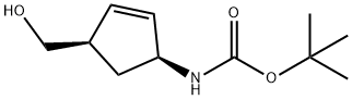 tert-butyl (1S,4R)-4-(hydroxyMethyl)cyclopent-2-enylcarbaMate 结构式