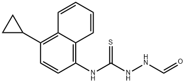 N-(4-环丙基-1-萘基)-2-甲酰基肼基硫代甲酰胺, 1533519-86-6, 结构式