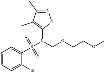 2-broMo-N-(3,4-diMethyl-5-isoxazolyl)-N-[(2-Methoxyethoxy)Methyl]benzenesulfonaMide 化学構造式