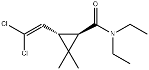 Trans-3-(2,2-Dichloroethenyl)-N,N-diethyl-2,2-diMethylcyclopropanecarbox
aMide Structure