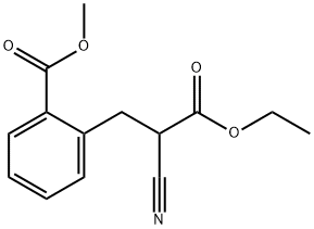 2-(2-氰基-3-乙氧基-3-氧代丙基)苯甲酸甲酯 结构式