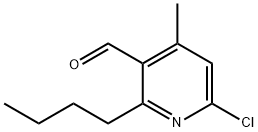 2-Butyl-6-chloro-4-Methylnicotinaldehyde Struktur