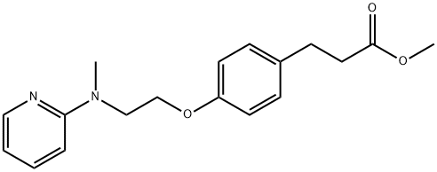 4-[2-(Methyl-2-pyridinylaMino)ethoxy]benzenepropanoic Acid Methyl Ester Structure