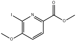 6-Iodo-5-Methoxy-pyridine-2-carboxylic acid Methyl ester 结构式