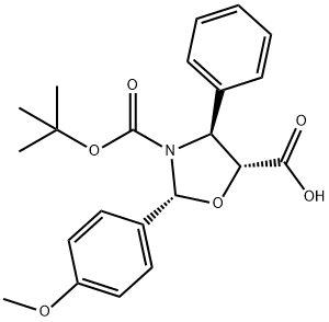 (2R,4S,5R)-3-(tert-butoxycarbonyl)-2-(4-Methoxyphenyl)-4-phenyloxazolidine-5-carboxylic acid|(4S,5R)-2-(4-甲氧基苯基)-4-苯基-3,5-恶唑烷二羧酸 3-叔丁酯