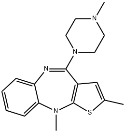 (E)-2,10-diMethyl-4-(4-Methylpiperazin-1-yl)-10H-benzo[b]thieno[2,3-e][1,4]diazepine Structure