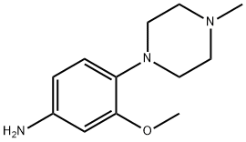 3-甲氧基-4-(4-甲基-哌嗪-1-基)苯胺三盐酸盐, 156428-85-2, 结构式