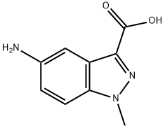 5aMino1Methyl1Hindazole3carboxylic acid 结构式