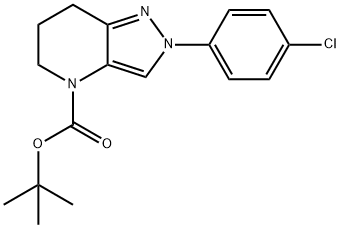 2-(4-Chloro-phenyl)-2,5,6,7-tetrahydro-pyrazolo[4,3-b]pyridine-4-carboxylic acid tert-butyl ester Structure