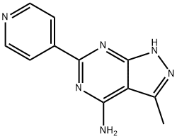 3-Methyl-6-(pyridin-4-yl)-1H-pyrazolo[3,4-d]pyriMidin-4-aMine Structure