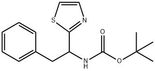 CarbaMic acid, [2-phenyl-1-(2-thiazolyl)ethyl]-, 1,1-diMethylethyl ester (9CI) 化学構造式