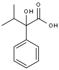 2-Hydroxy-3-Methyl-2-phenylbutanoic acid Struktur