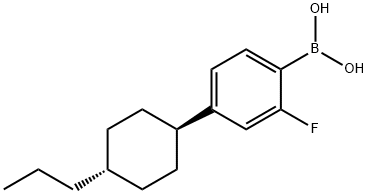 2-Fluoro-4-(trans-propylcyclohexyl)phenyl boronic acid Structure