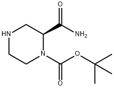 tert-butyl (2S)-2-carbaMoylpiperazine-1-carboxylate Struktur