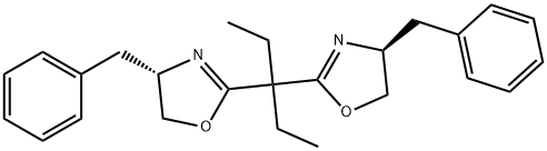 (4S,4'S)-2,2'-(戊烷-3,3'-二基)双(4-苄基-4,5-二氢噁唑),160191-64-0,结构式