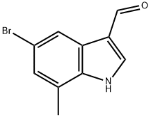 5-BroMo-7-Methylindole-3-carboxaldehyde, 16076-86-1, 结构式