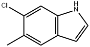 6-クロロ-5-メチル-1H-インドール 化学構造式
