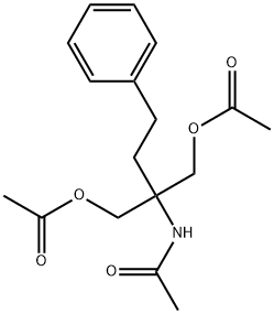 N-[1,1-Bis[(acetyloxy)methyl]-3-phenylpropyl]acetamide Structure