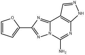 2-Furan-2-yl-7H-pyrazolo[4,3-e][1,2,4]triazolo[1,5-c]pyriMidin-5-ylaMine 化学構造式