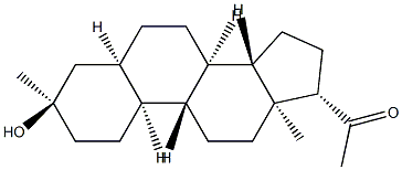 1-((3R,5R,8R,9R,10S,13S,14S,17S)-3-羟基-3,13-二甲基十六氢-1H-环戊二烯并[A]菲-17-基)乙酮, 162882-77-1, 结构式