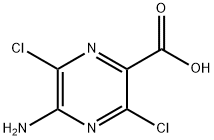 5-氨基-3,6-二氯-吡嗪-2-羧酸 结构式