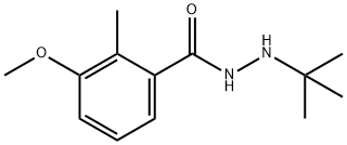 N-叔丁基-3-甲氧基-2-甲基苯并肼 结构式